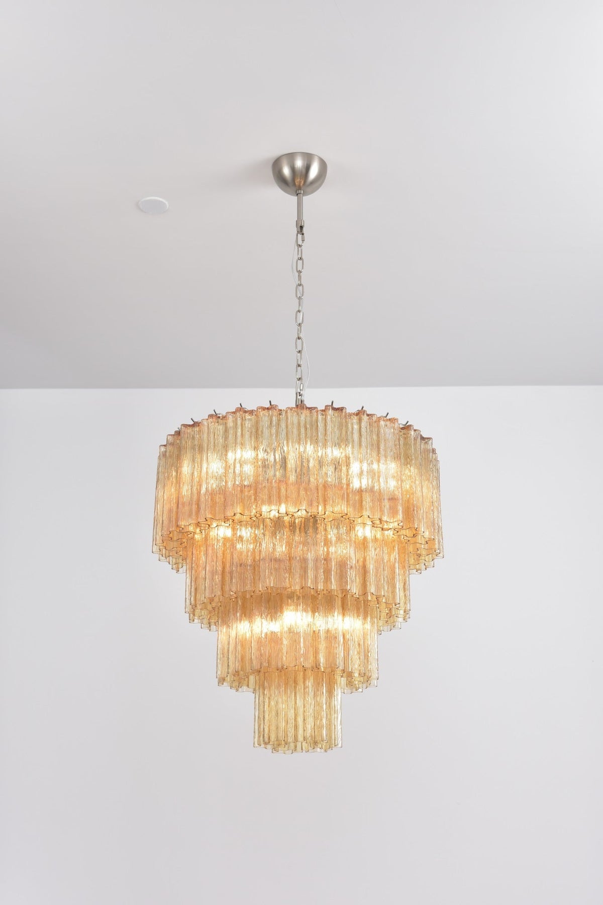 Velanora lampadario a Cascata in vetro Stratificato elegante vintage