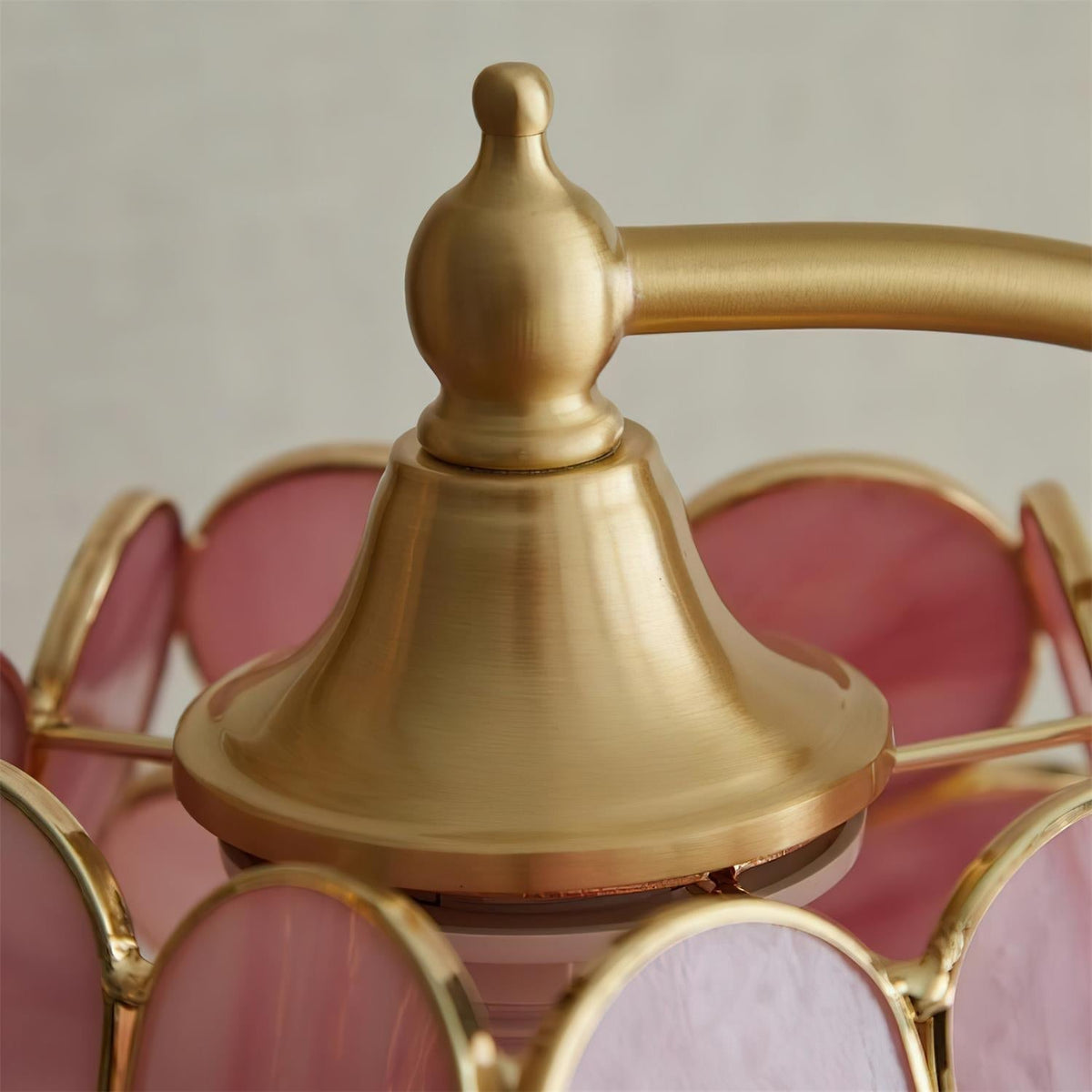 Lampada da tavolo trifoglio Petal e rosa floreale