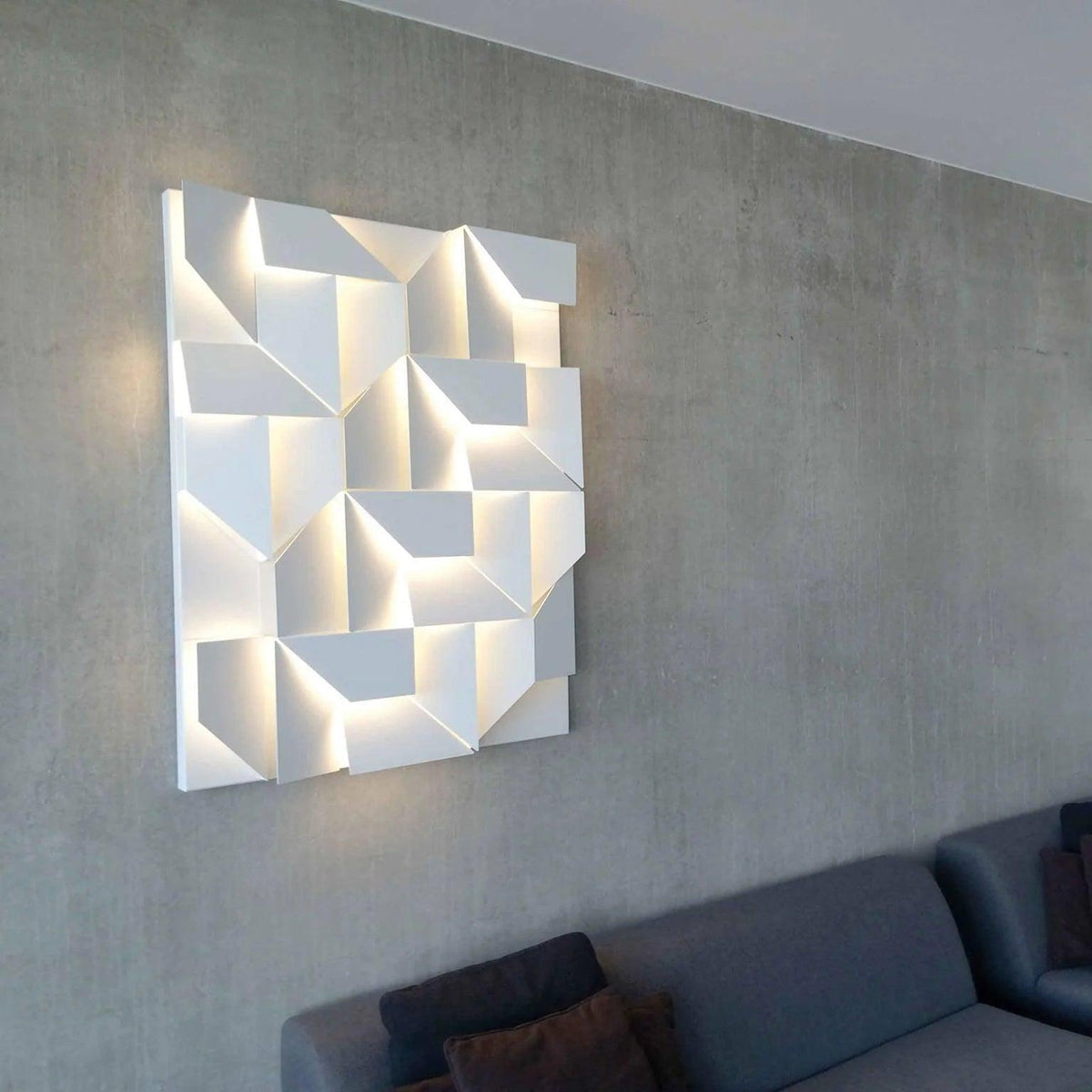 Applique Appliche 3D Pannelli geometrici a strati con luce artistica e regolazione tramite telecomando moderna