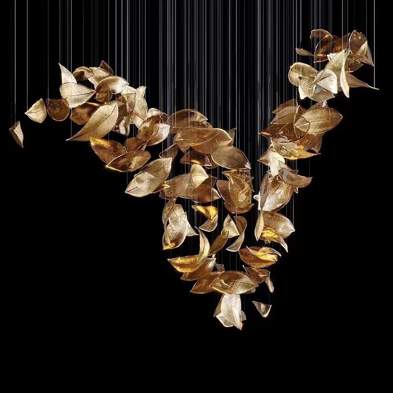 Darien Iridescent Leaf lampada a sospensione