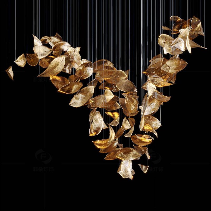 Darien Iridescent Leaf lampada a sospensione