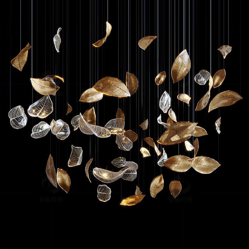 Darien Iridescent Leaf lampada a sospensione
