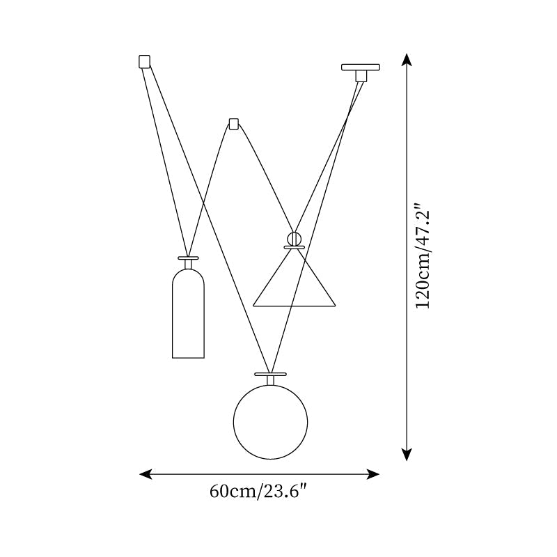 Noro lampada a sospensione Multi-Shape Regolabile