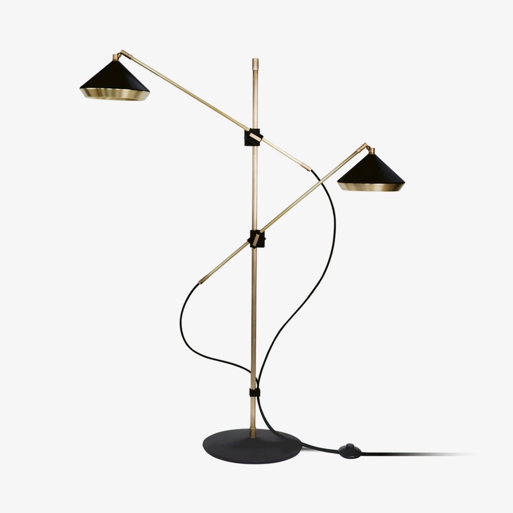 Mylirir lampada da terra Art Deco in ottone