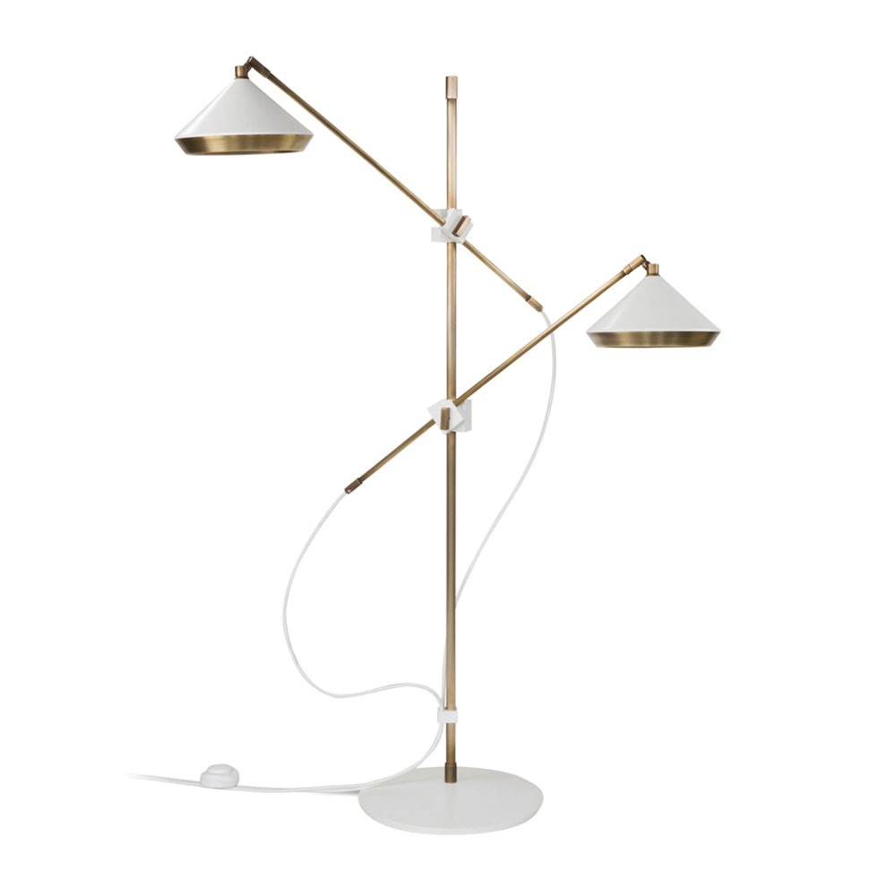 Mylirir lampada da terra Art Deco in ottone