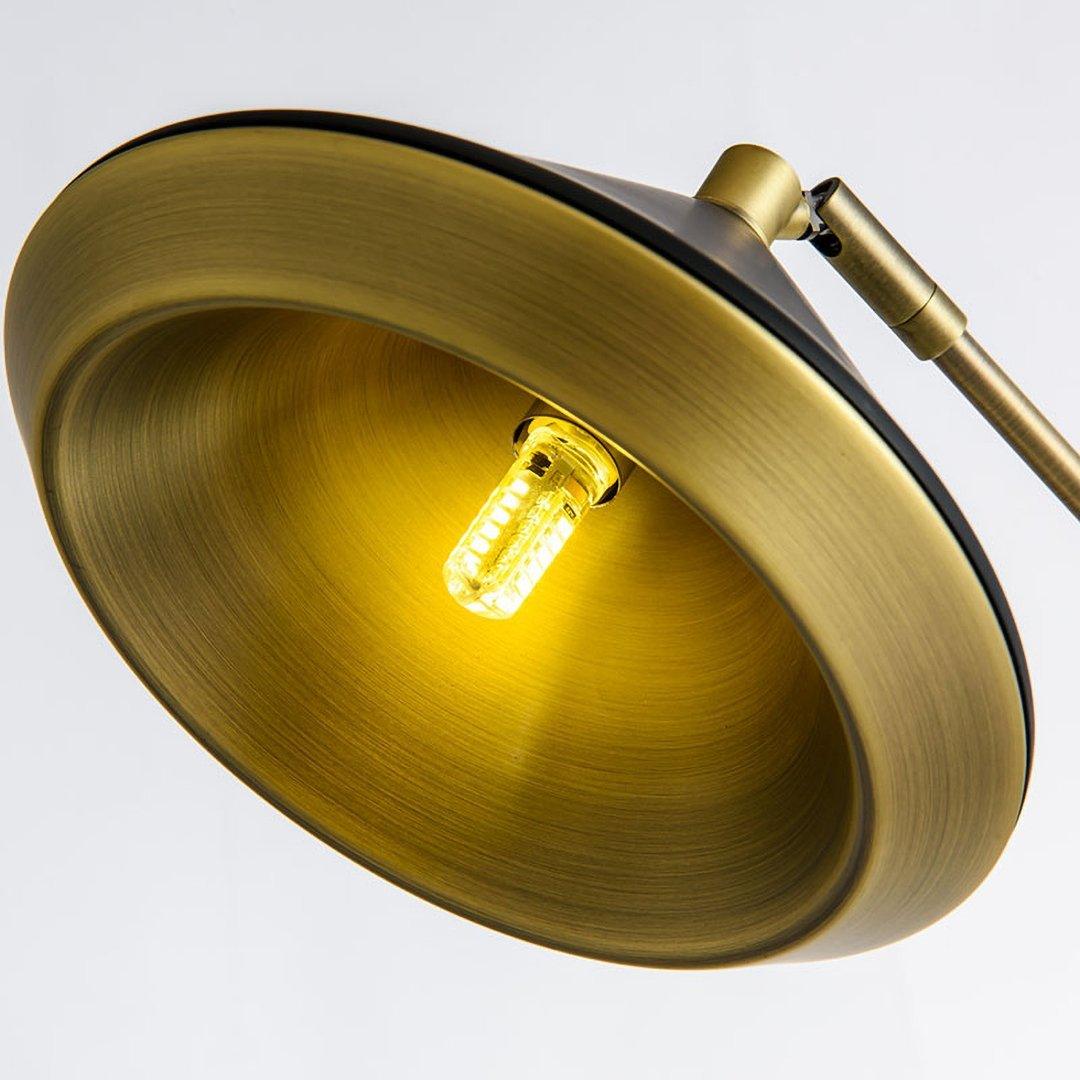 Mylirir lampada da terra Art Deco in ottone