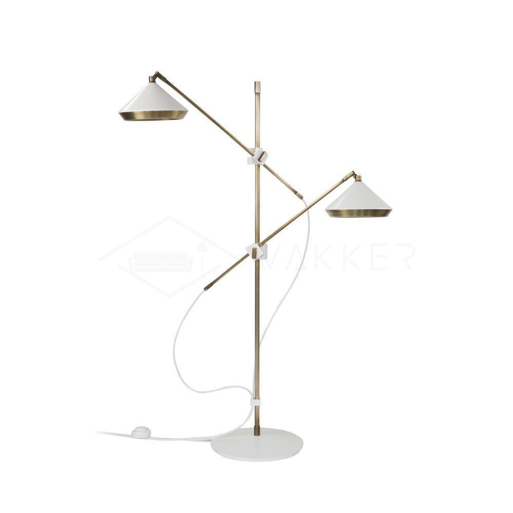 Mylirir lampada da terra Art Deco in ottone