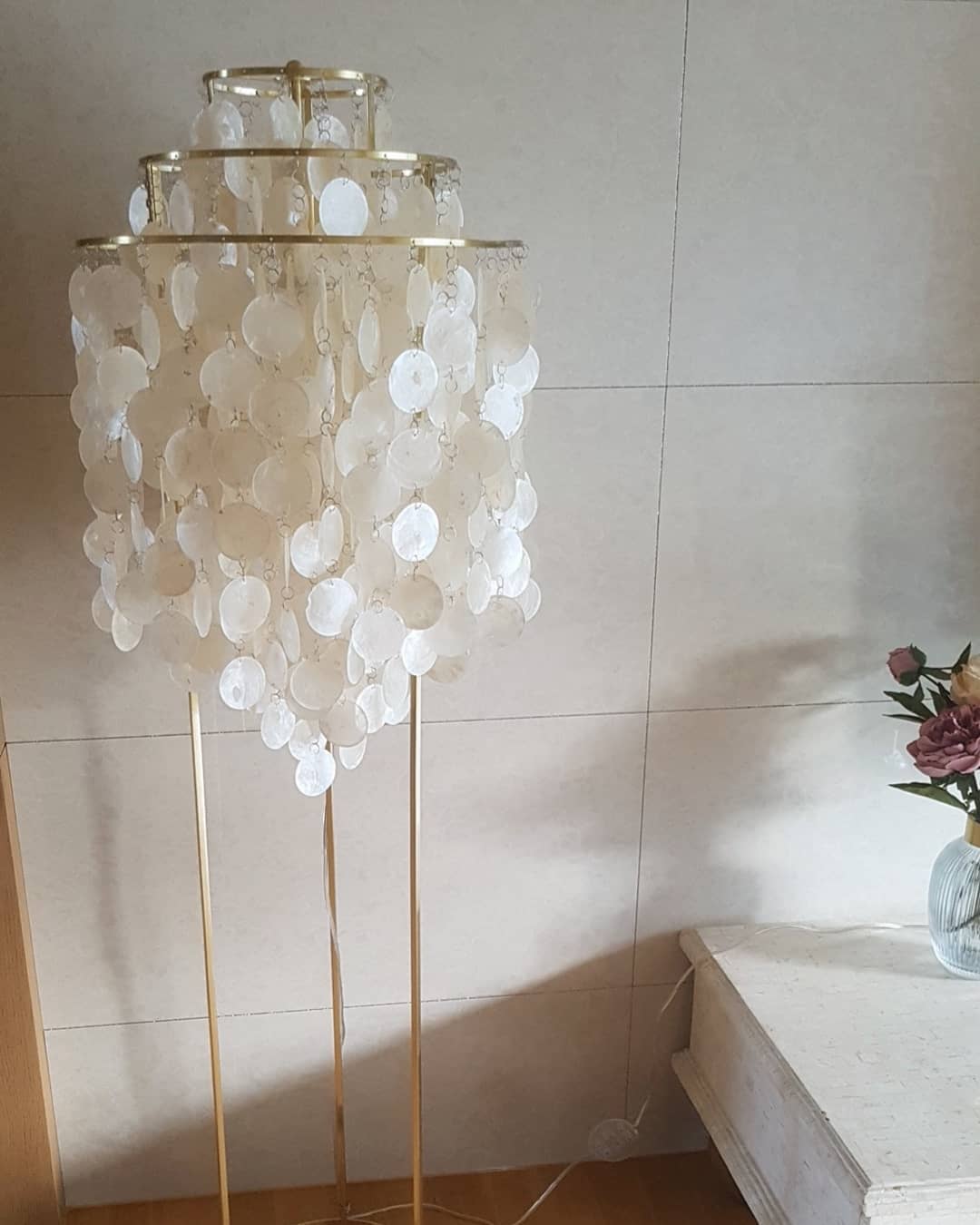 Wern lampada da terra Glam vetro