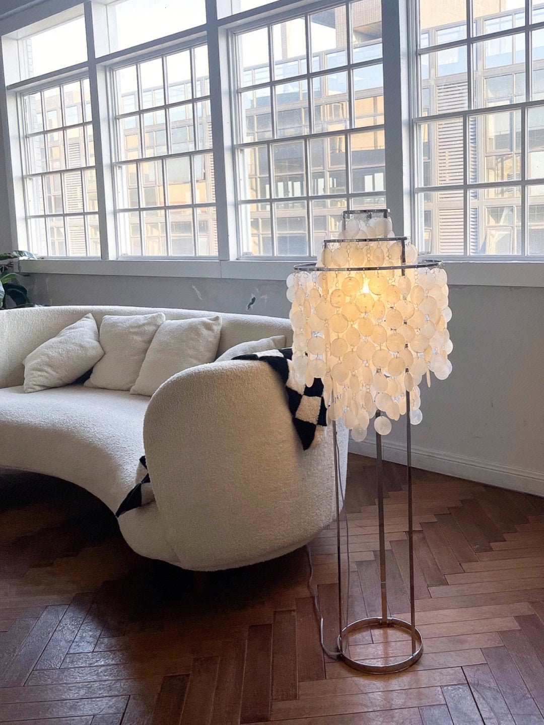 Wern lampada da terra Glam vetro