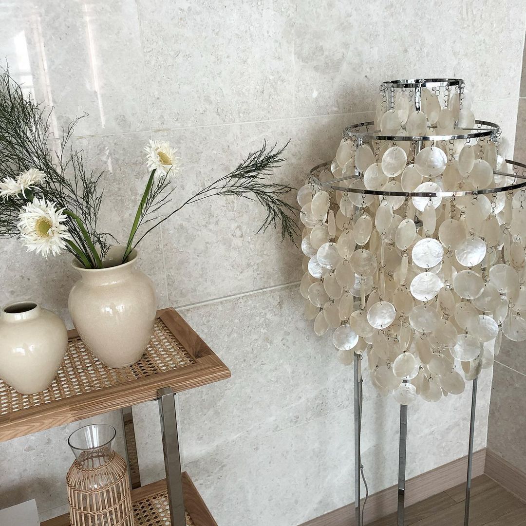 Wern lampada da terra Glam vetro