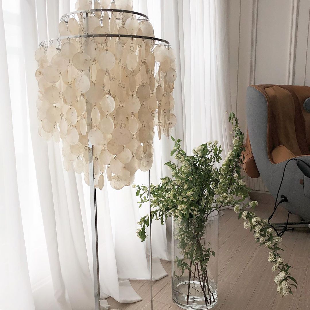 Wern lampada da terra Glam vetro