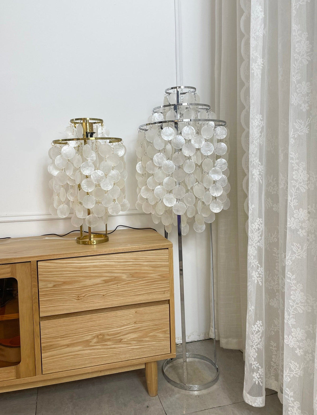 Wern lampada da terra Glam vetro