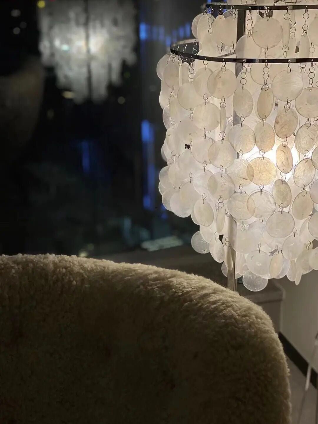 Wern lampada da terra Glam vetro