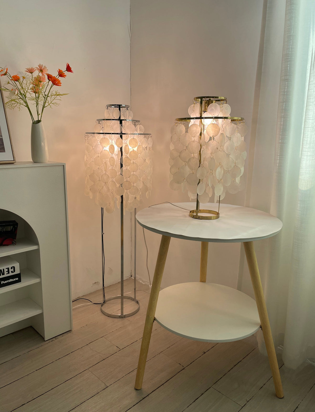 Wern lampada da terra Glam vetro