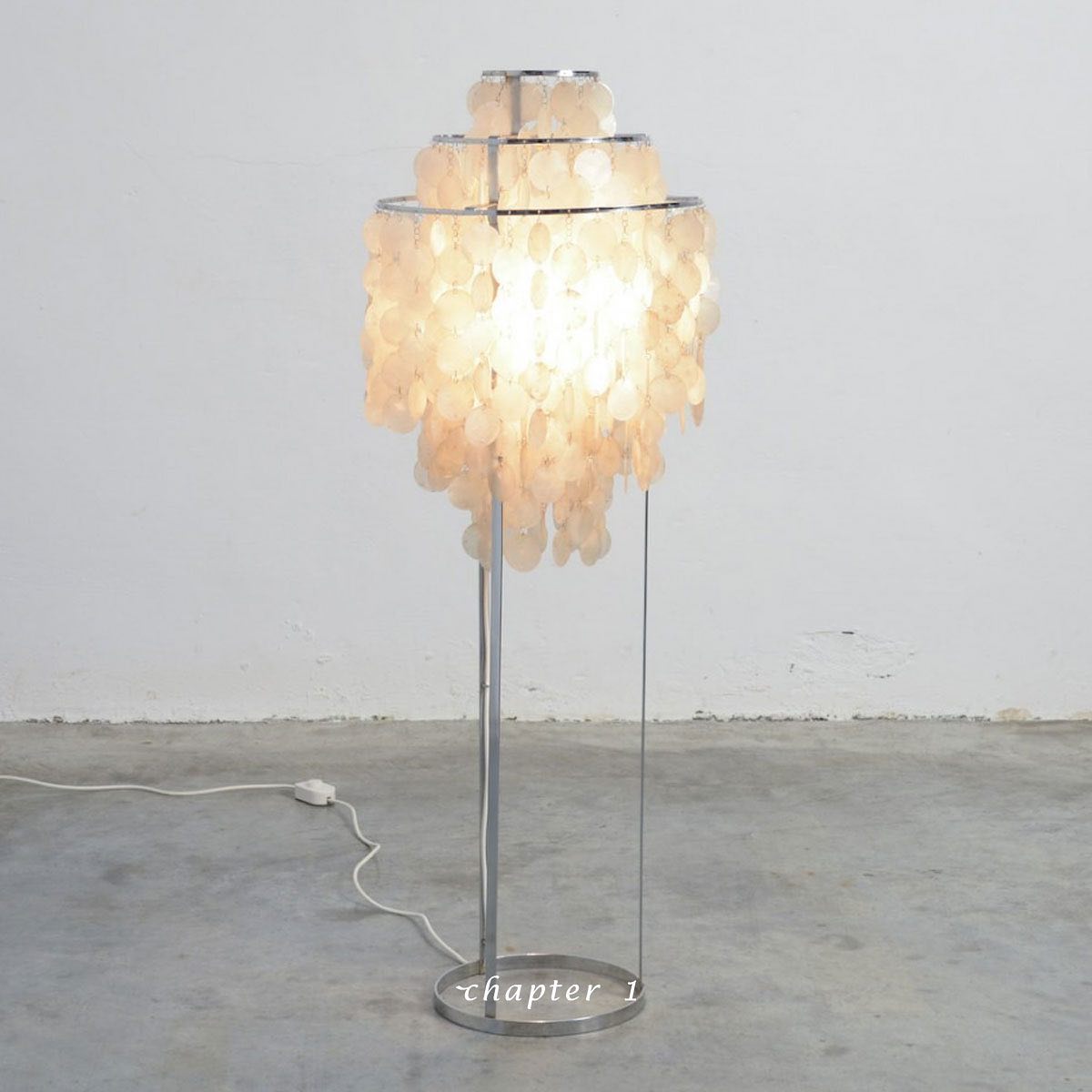 Wern lampada da terra Glam vetro