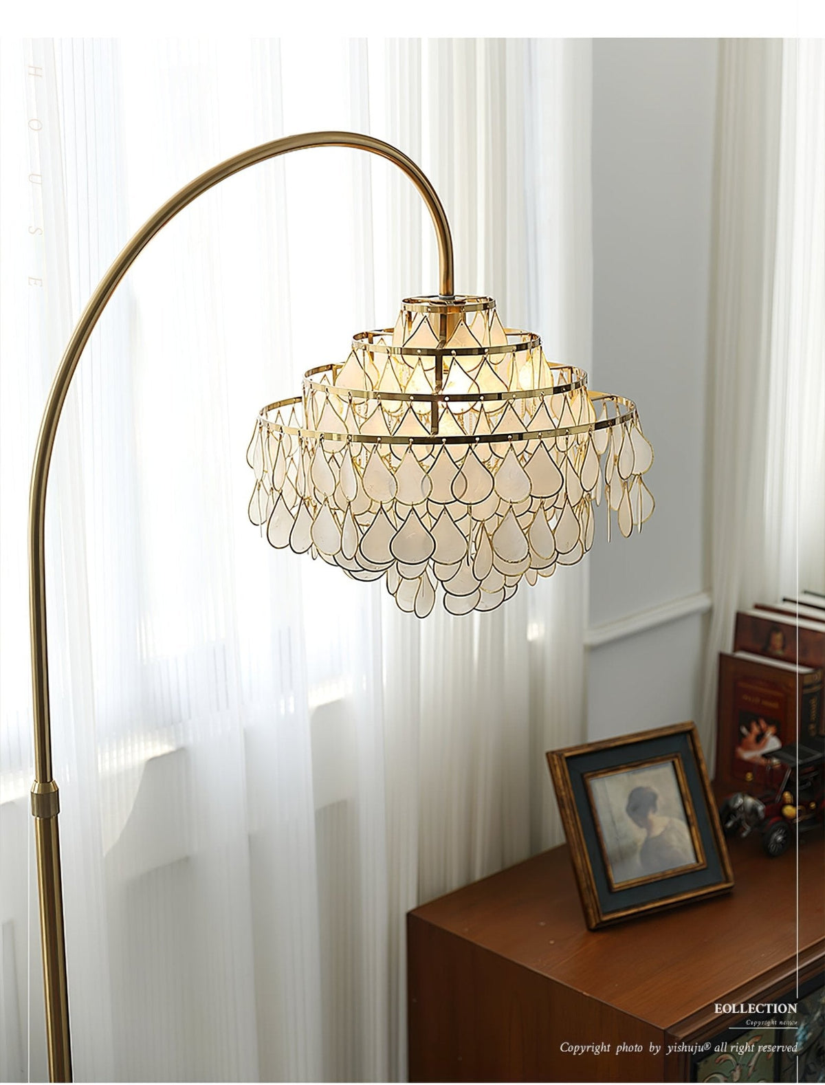 Emily lampada da terra Luxury Shell