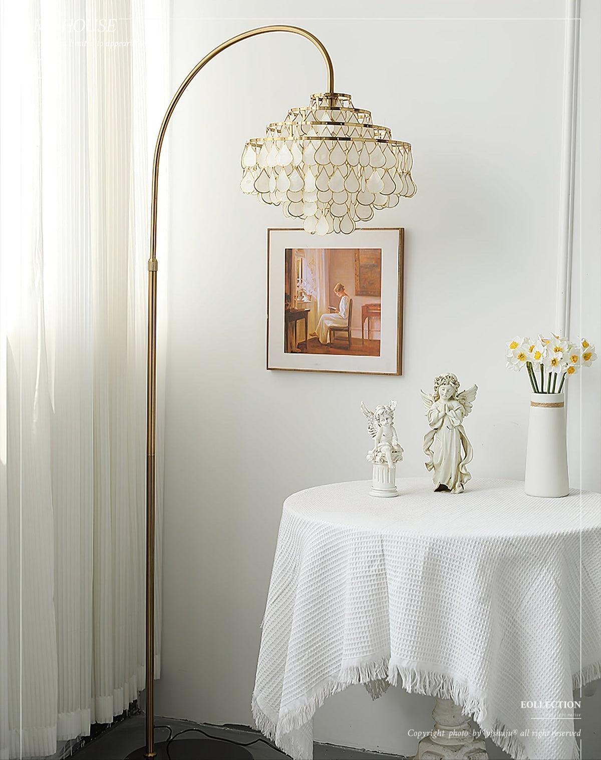 Emily lampada da terra Luxury Shell