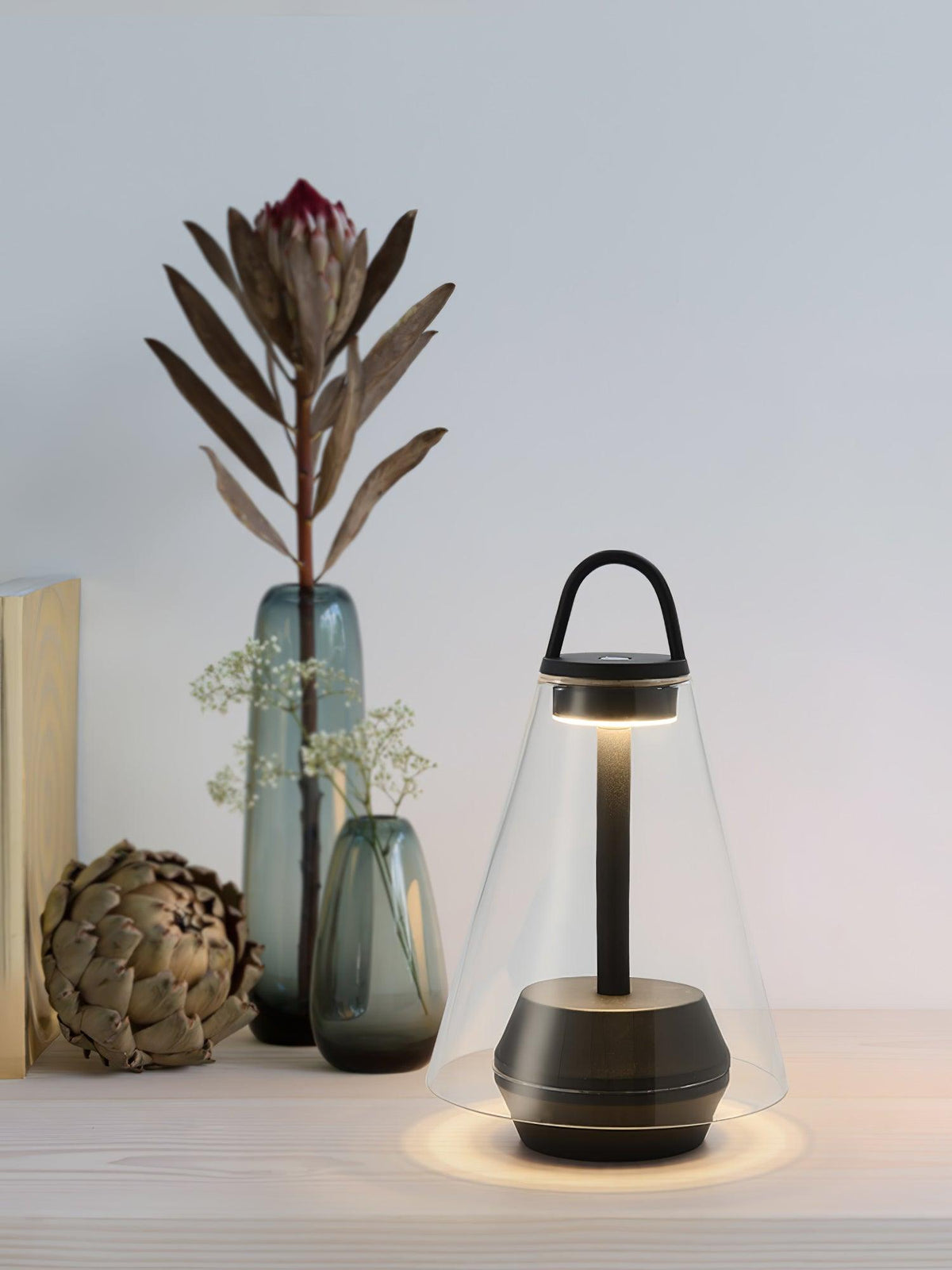 Emarir lampada da tavolo in vetro scandinavo