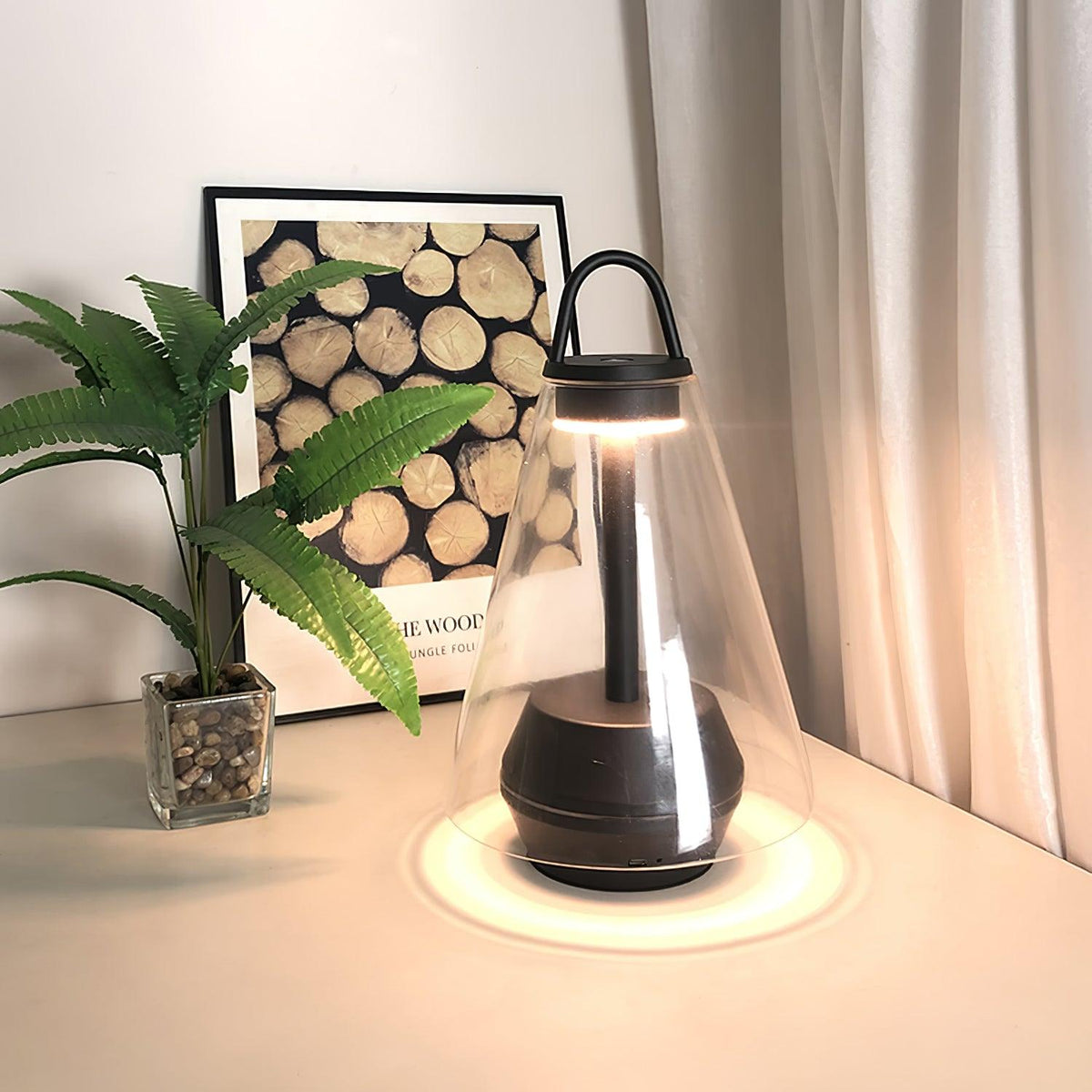Emarir lampada da tavolo in vetro scandinavo