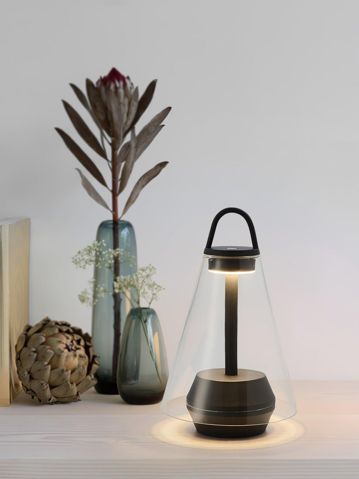 Emarir lampada da tavolo in vetro scandinavo