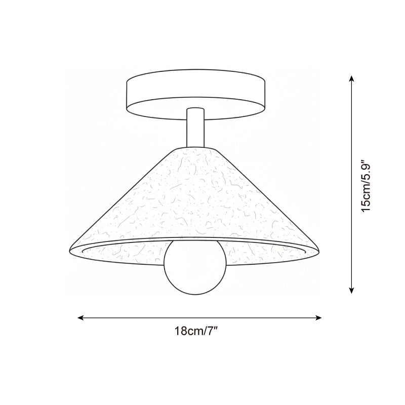 Valorian lampada da soffitto in travertino