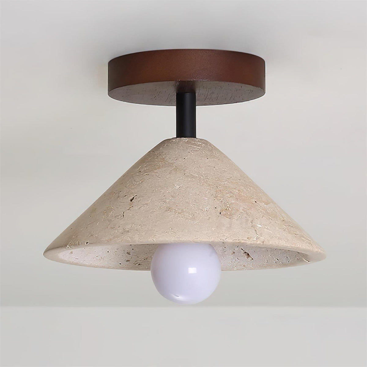 Valorian lampada da soffitto in travertino