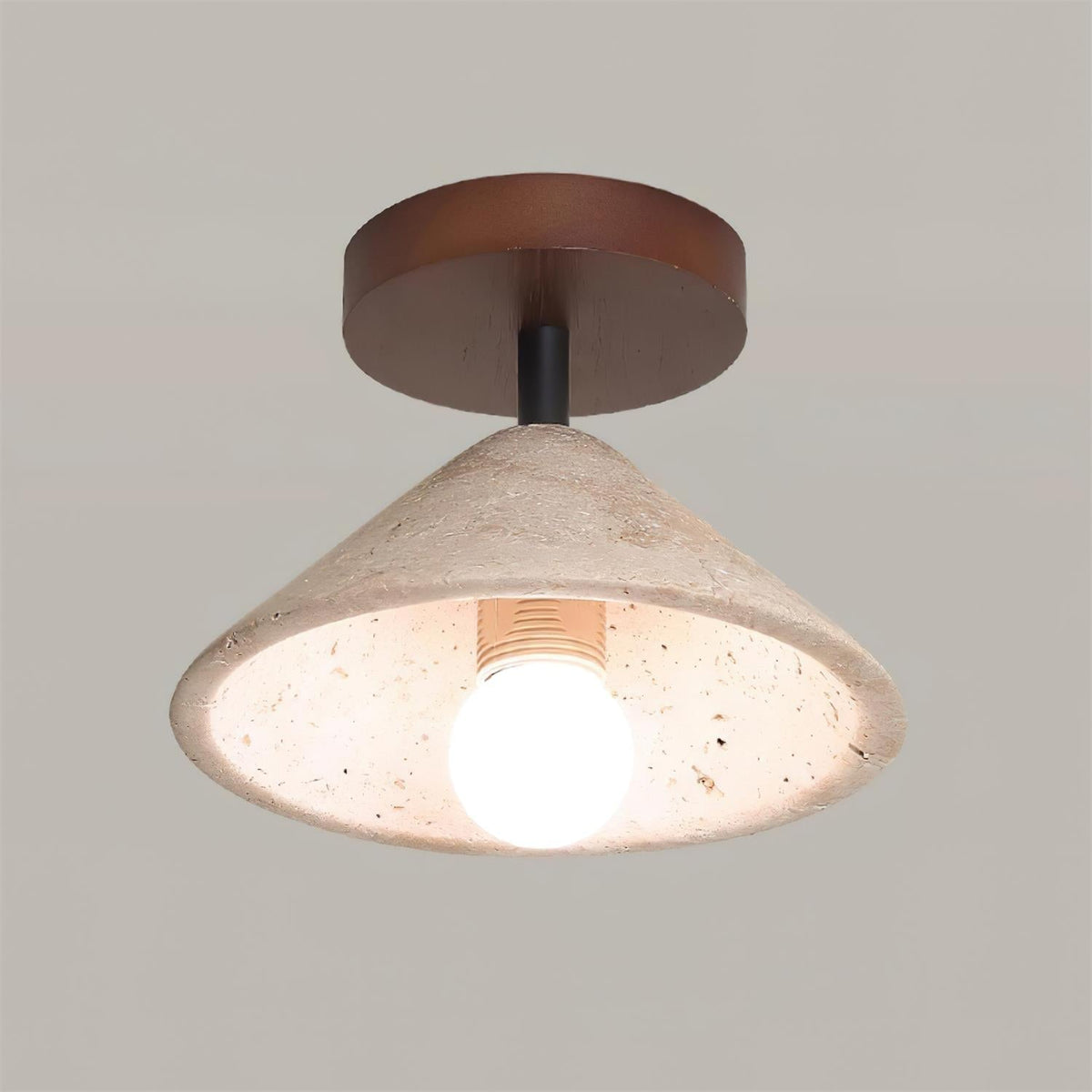 Valorian lampada da soffitto in travertino