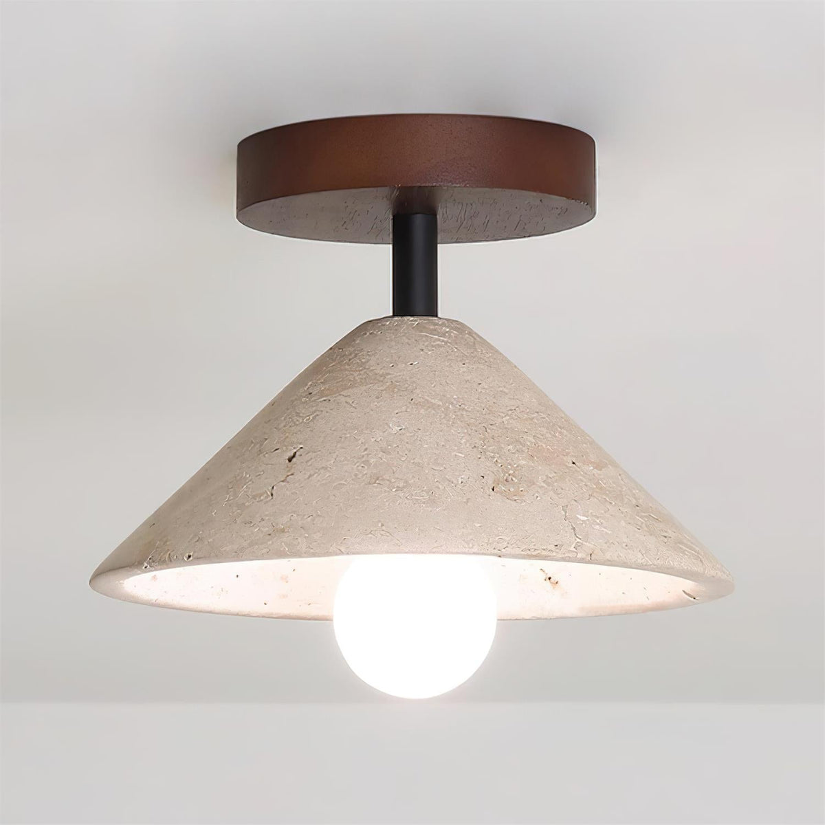 Valorian lampada da soffitto in travertino