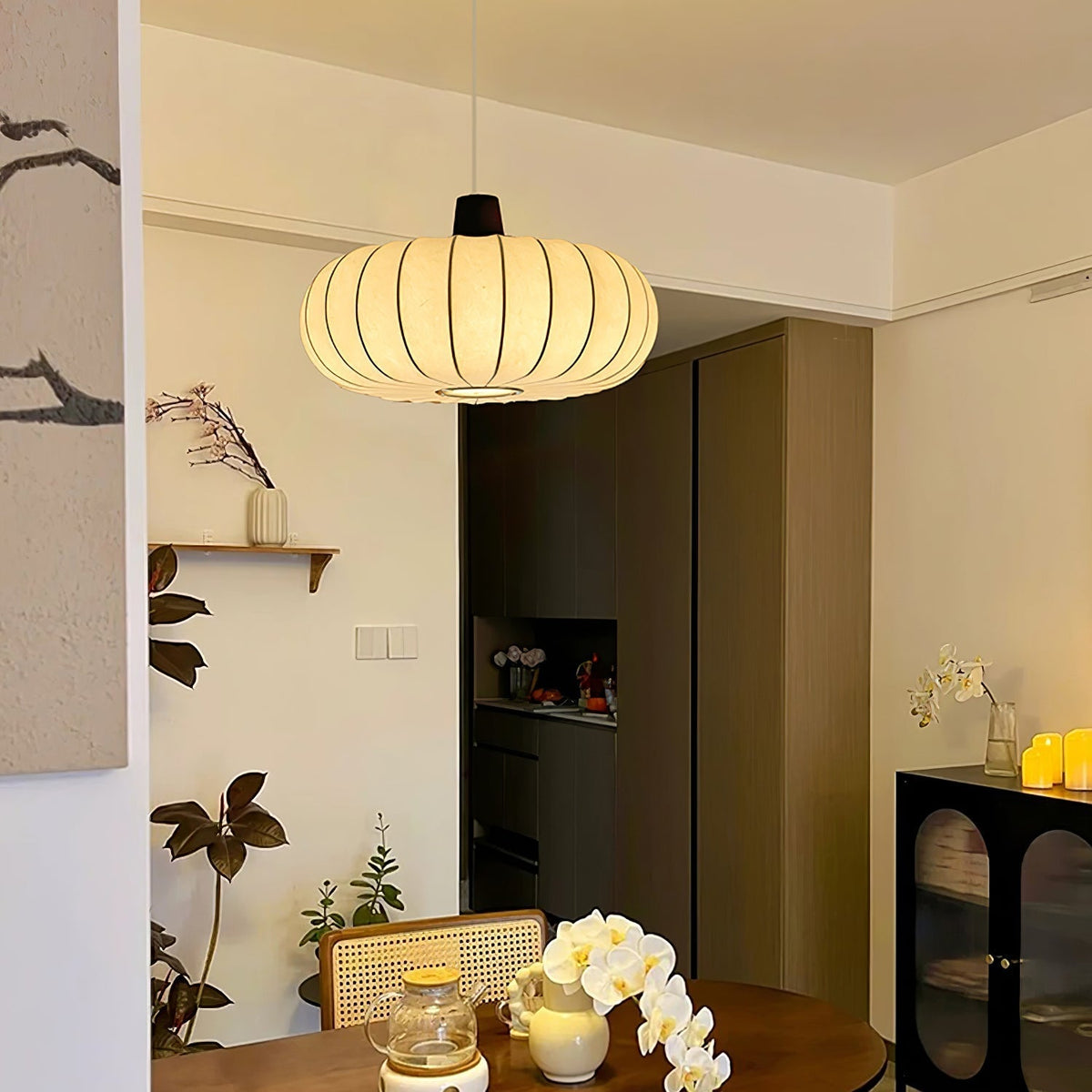 Aldeelia lampada a sospensione in legno retro