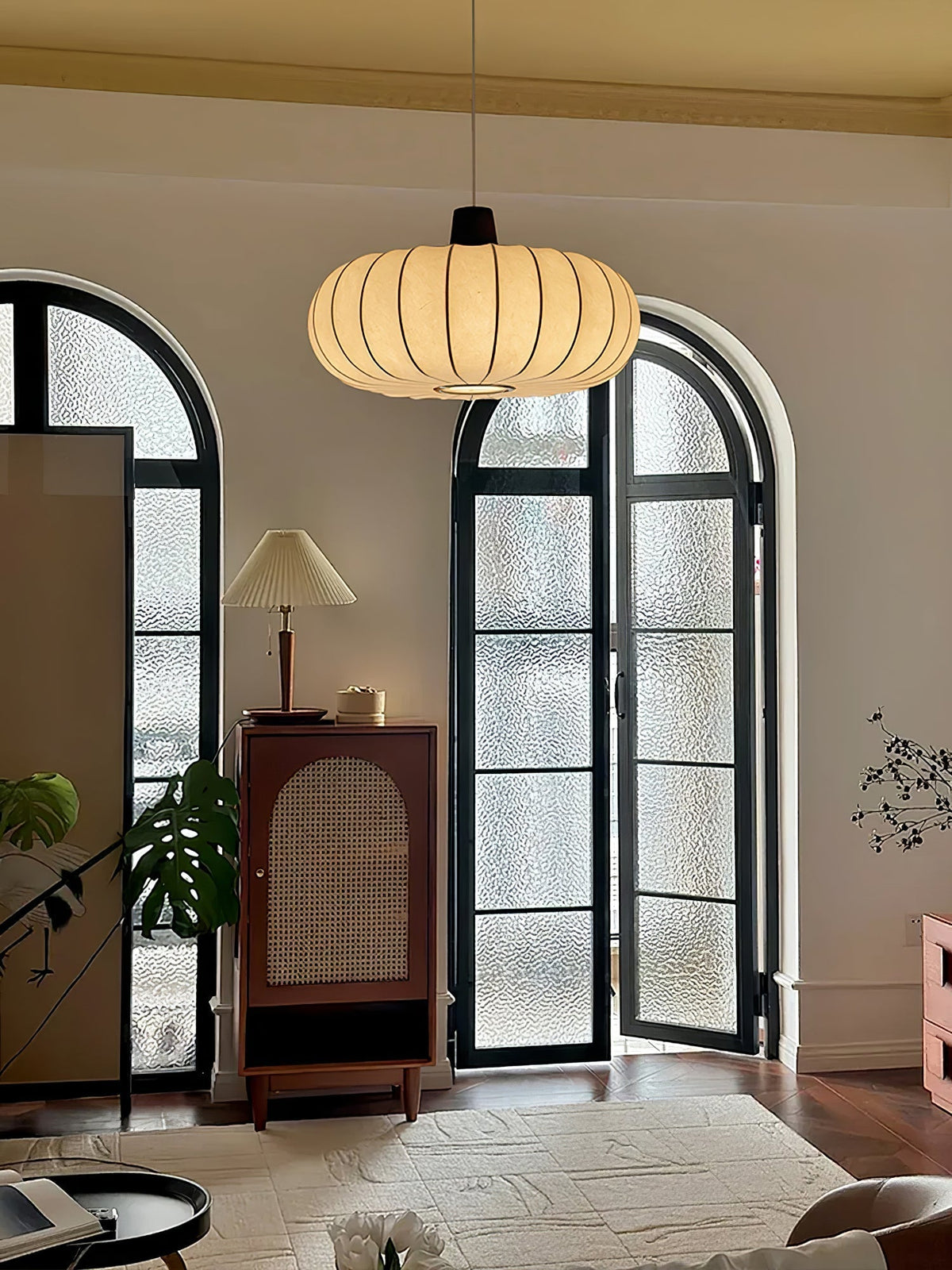 Aldeelia lampada a sospensione in legno retro