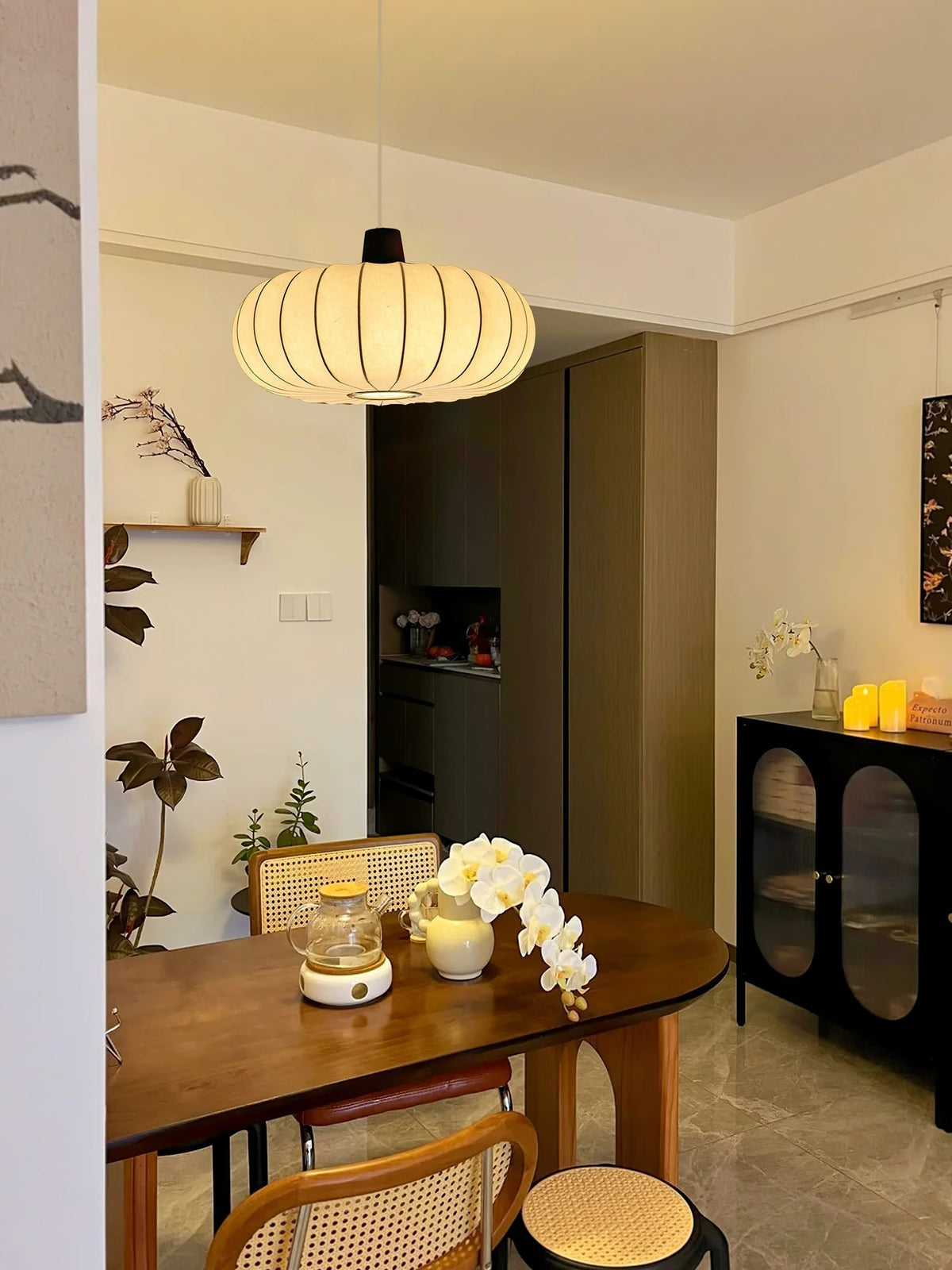 Aldeelia lampada a sospensione in legno retro
