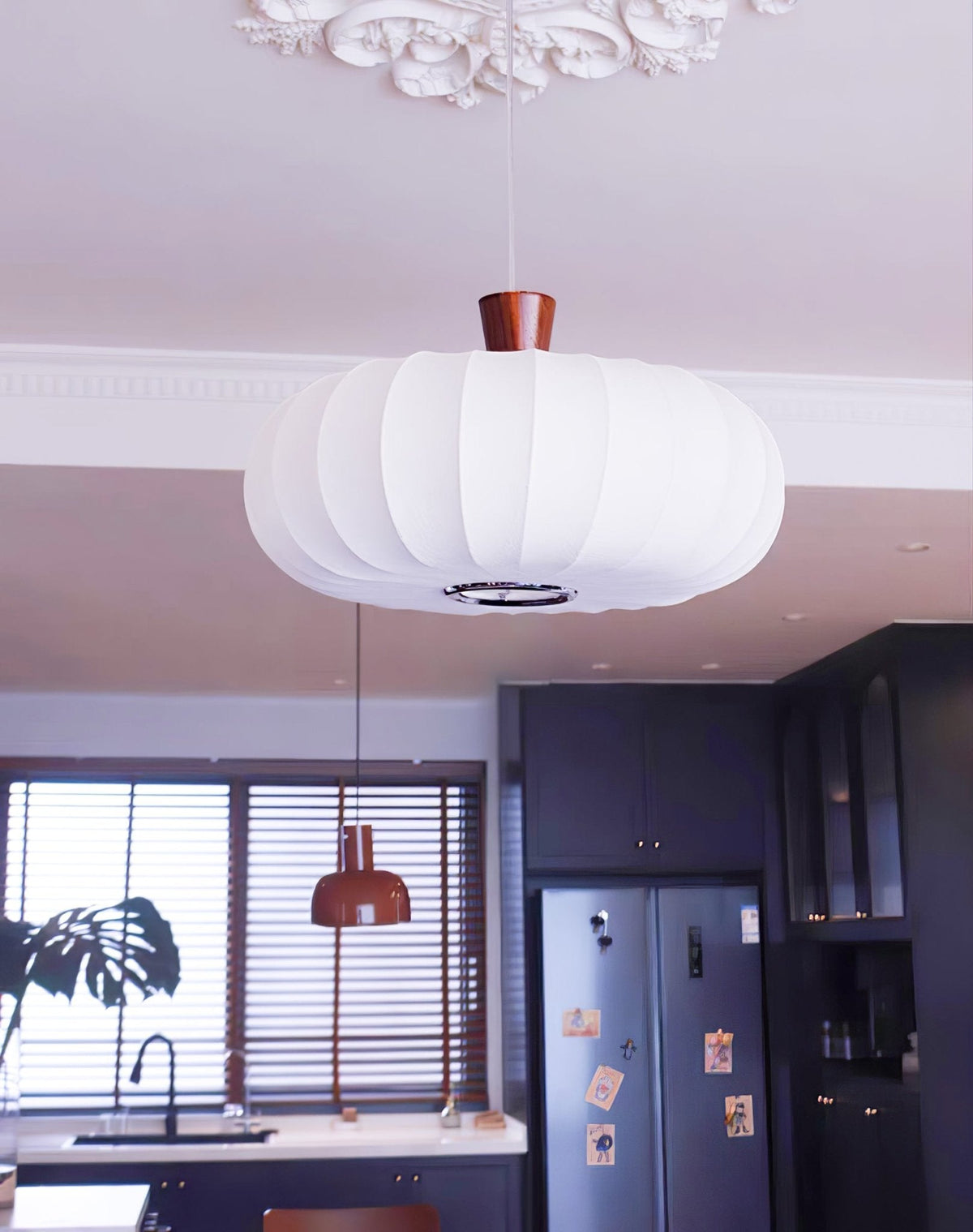 Aldeelia lampada a sospensione in legno retro