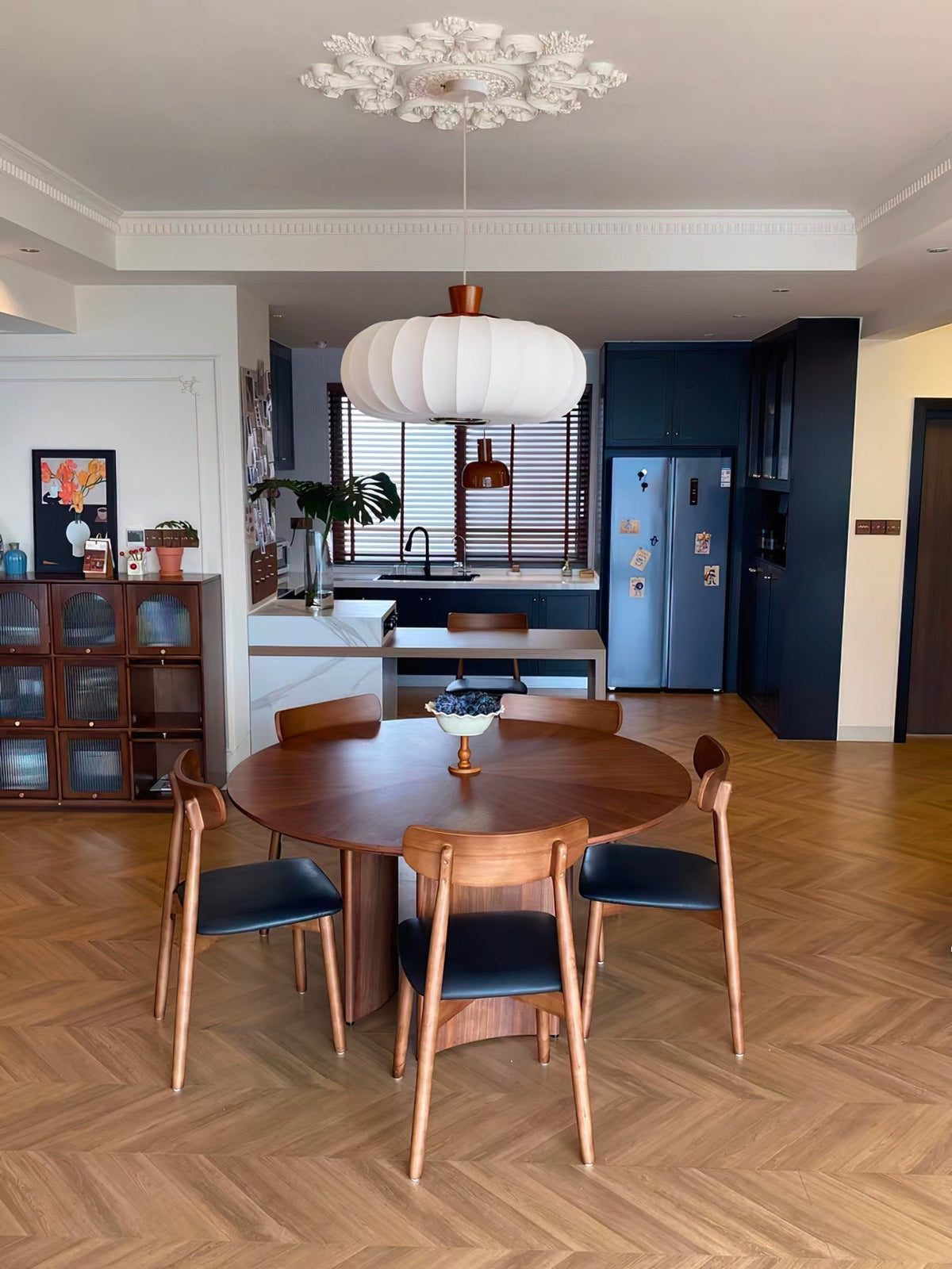 Aldeelia lampada a sospensione in legno retro