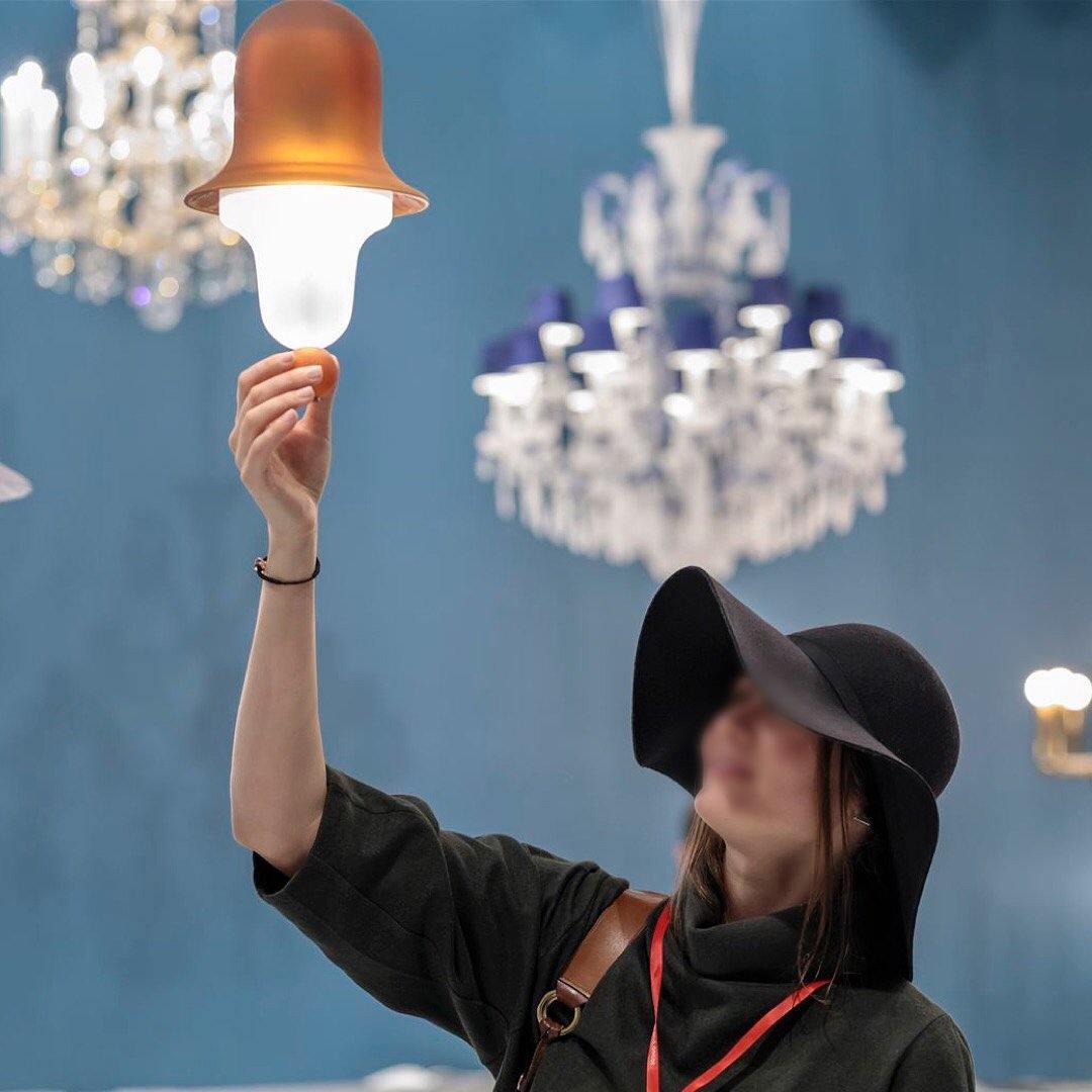 Calaeus lampada a sospensione in vetro artistico nordico