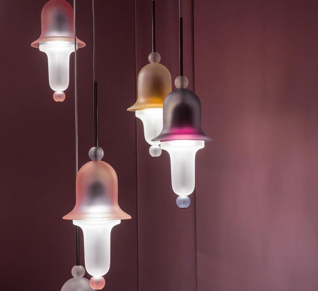Calaeus lampada a sospensione in vetro artistico nordico