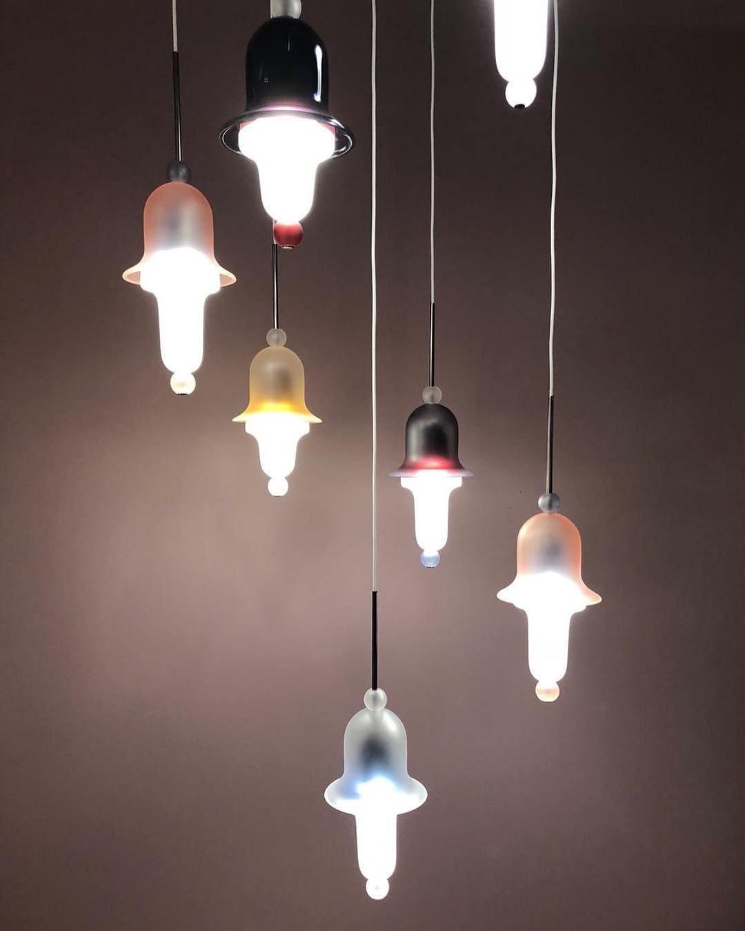 Calaeus lampada a sospensione in vetro artistico nordico