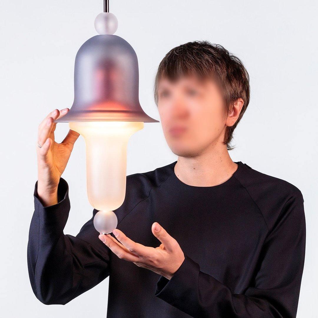 Calaeus lampada a sospensione in vetro artistico nordico