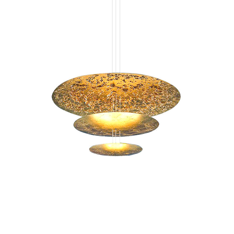 Phelion lampada a sospensione con foglia d'oro stratificata