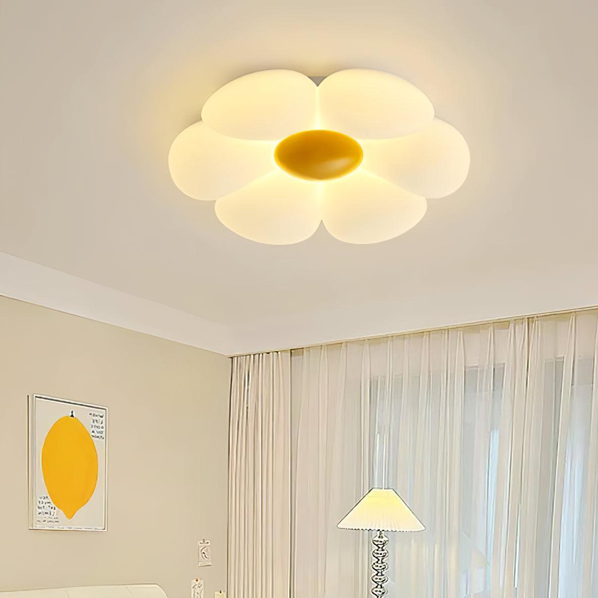 Liorinella lampada da soffitto a forma di fiore a sei petali per camera da letto bambini