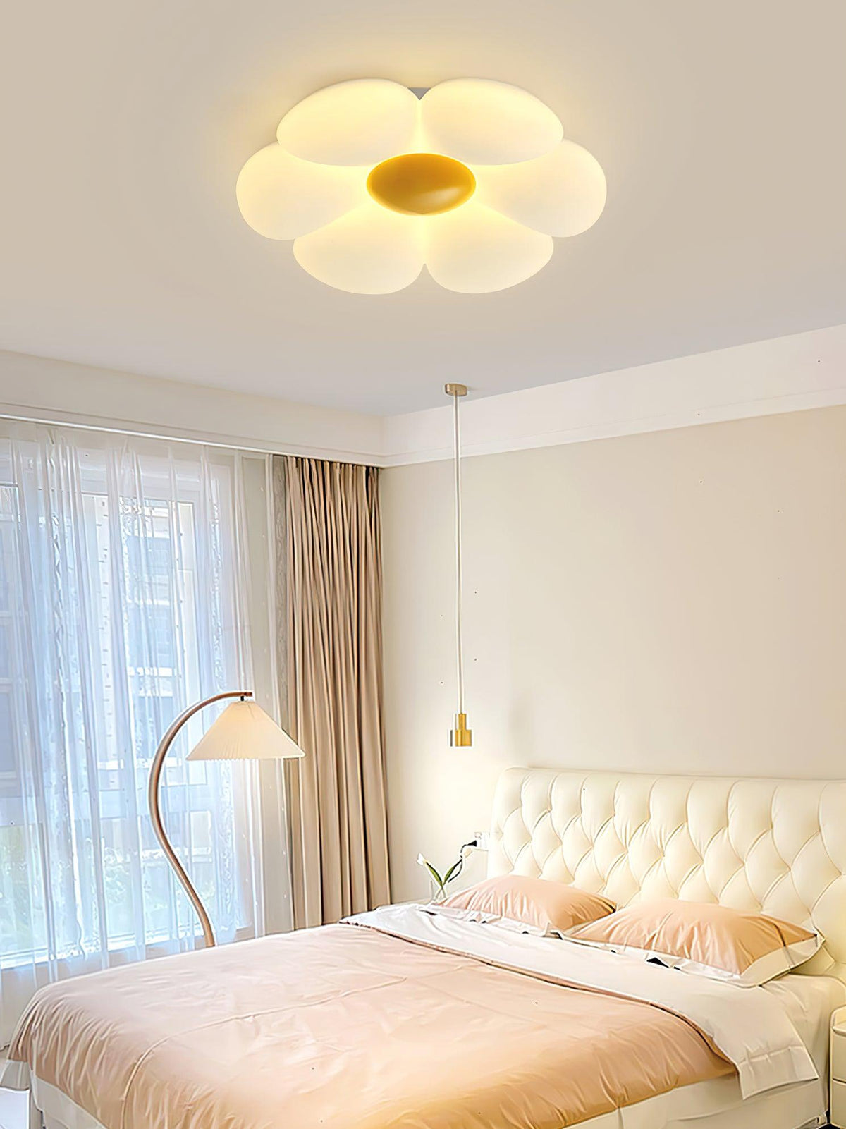 Liorinella lampada da soffitto a forma di fiore a sei petali per camera da letto bambini