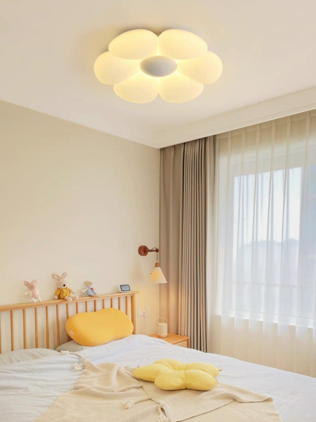 Liorinella lampada da soffitto a forma di fiore a sei petali per camera da letto bambini