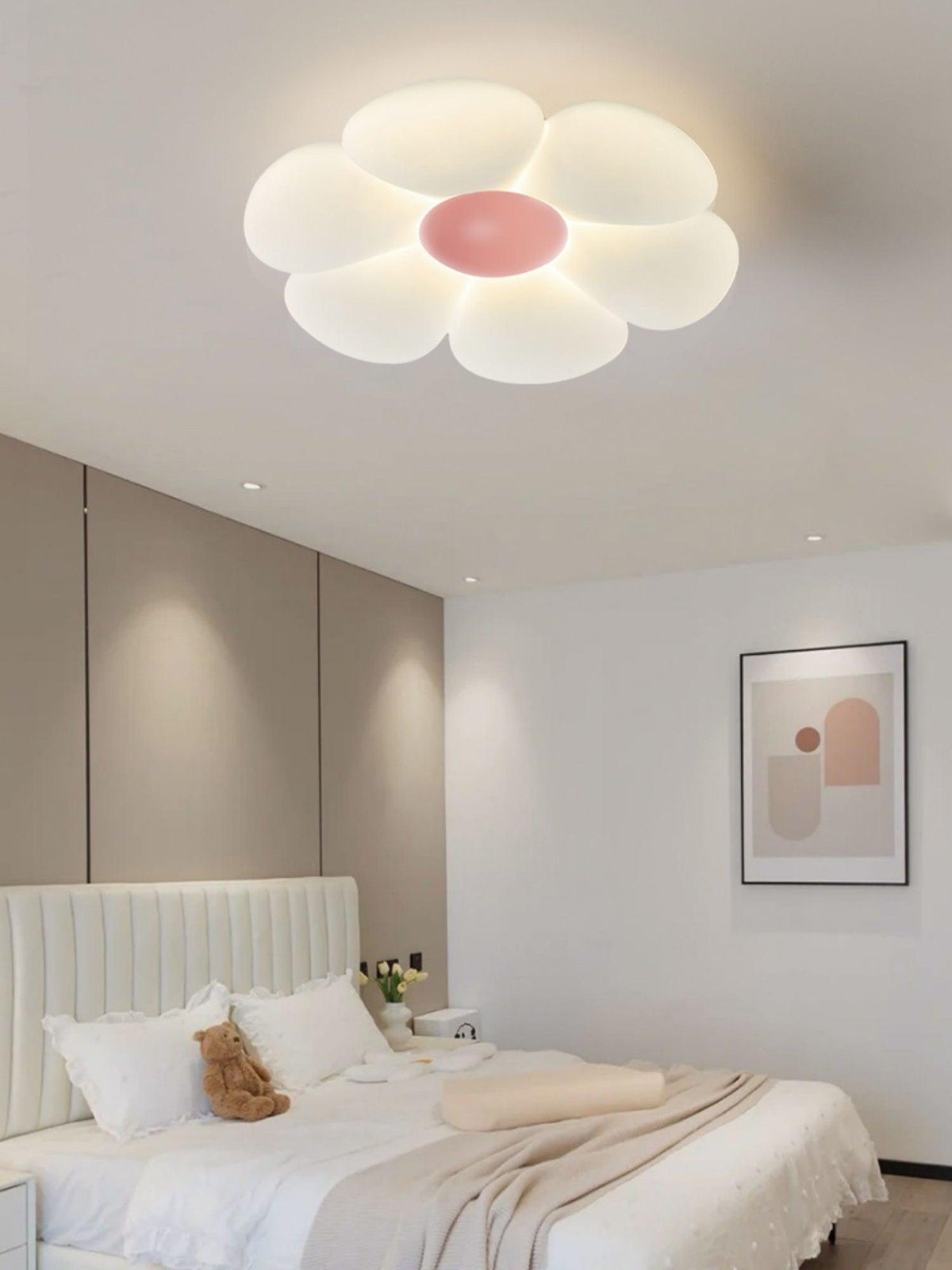 Liorinella lampada da soffitto a forma di fiore a sei petali per camera da letto bambini