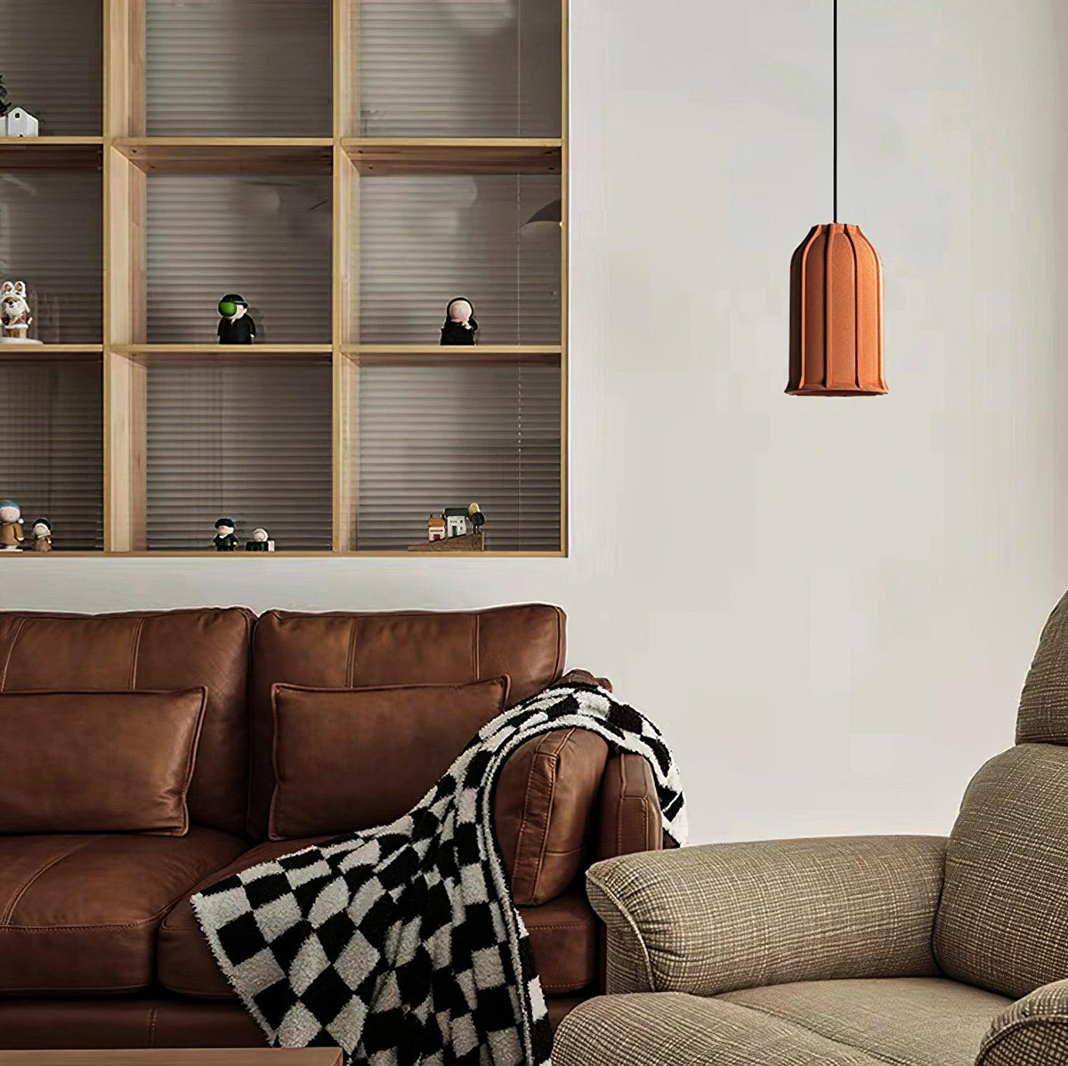 Marnie lampada a sospensione Cemento moderno Terracotta