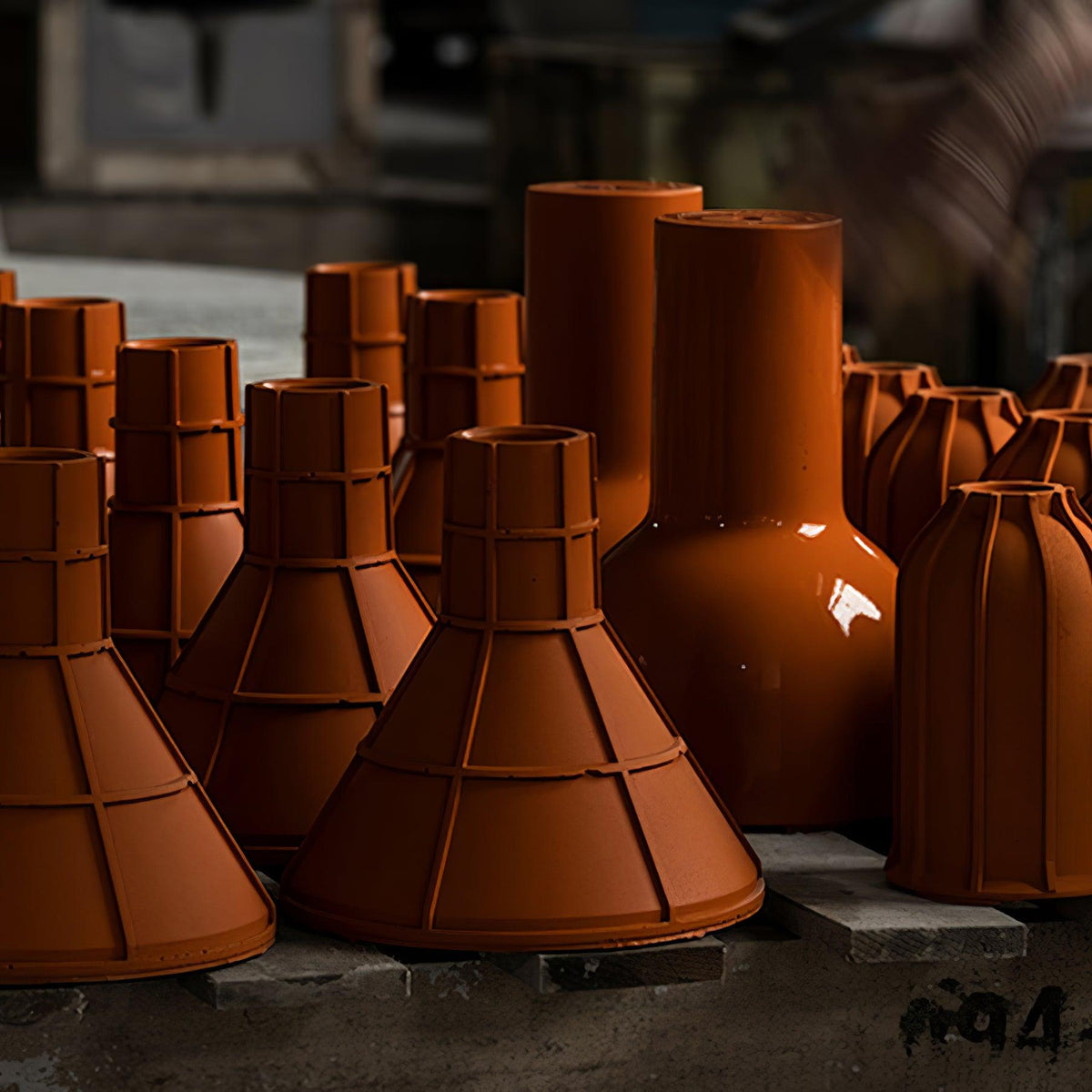 Marnie lampada a sospensione Cemento moderno Terracotta