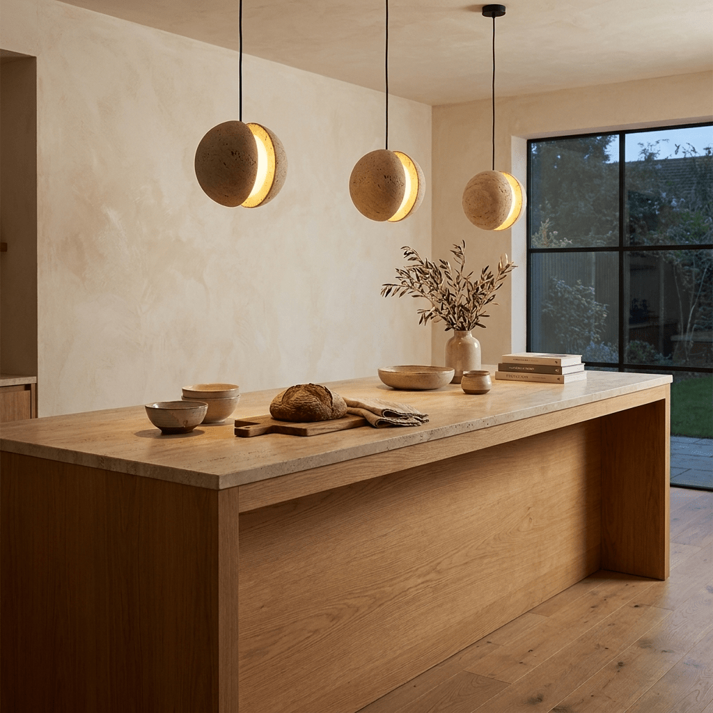 Tavanise travertino globo lampada a sospensione