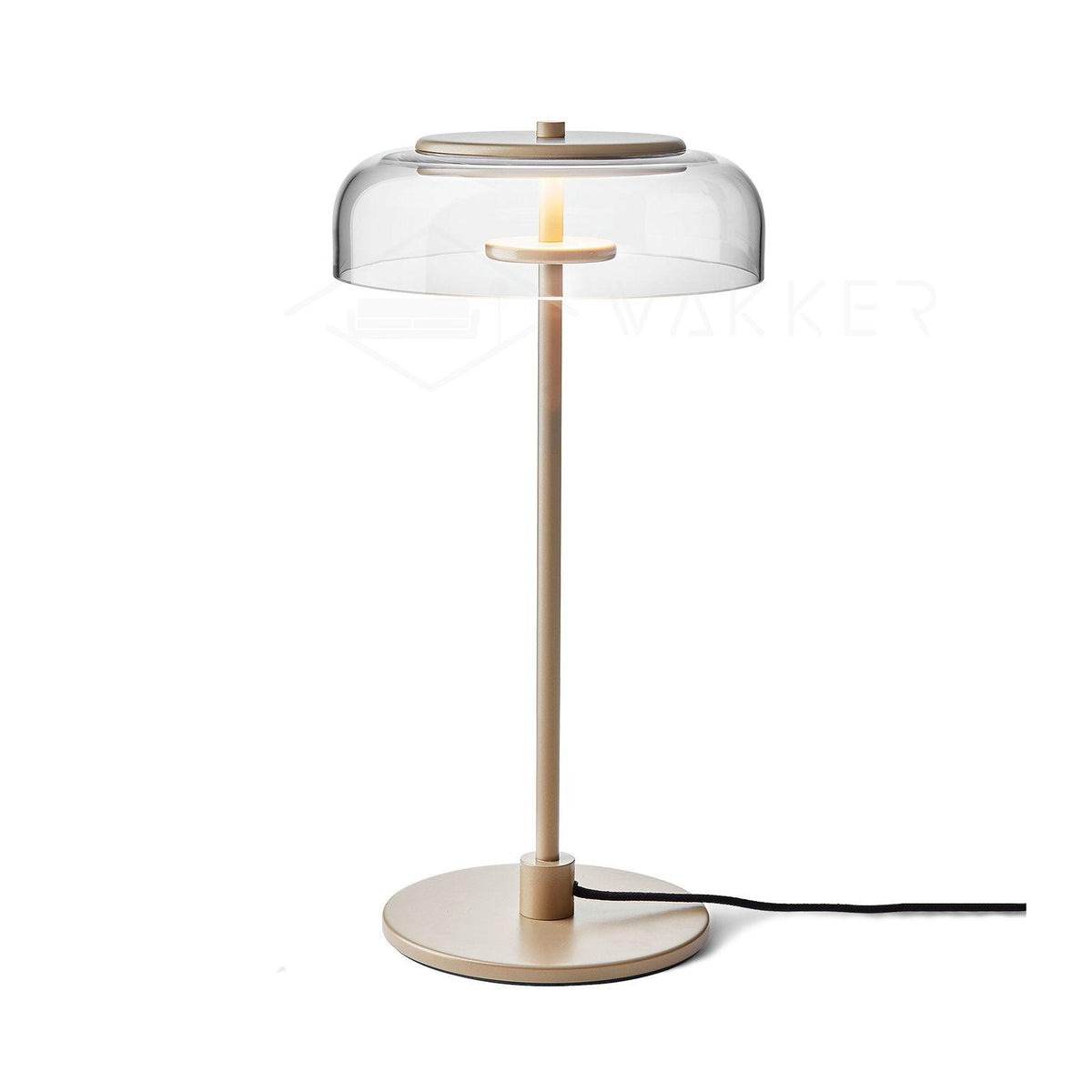 Rinelette lampada da tavolo in vetro Chiaro con Base in legno