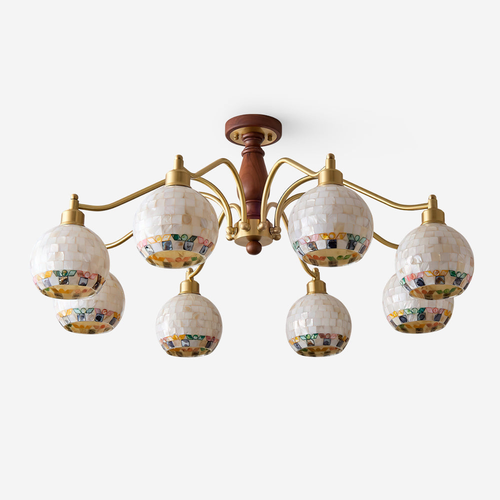 Orelerira lampadario Globale Multicolore a globo