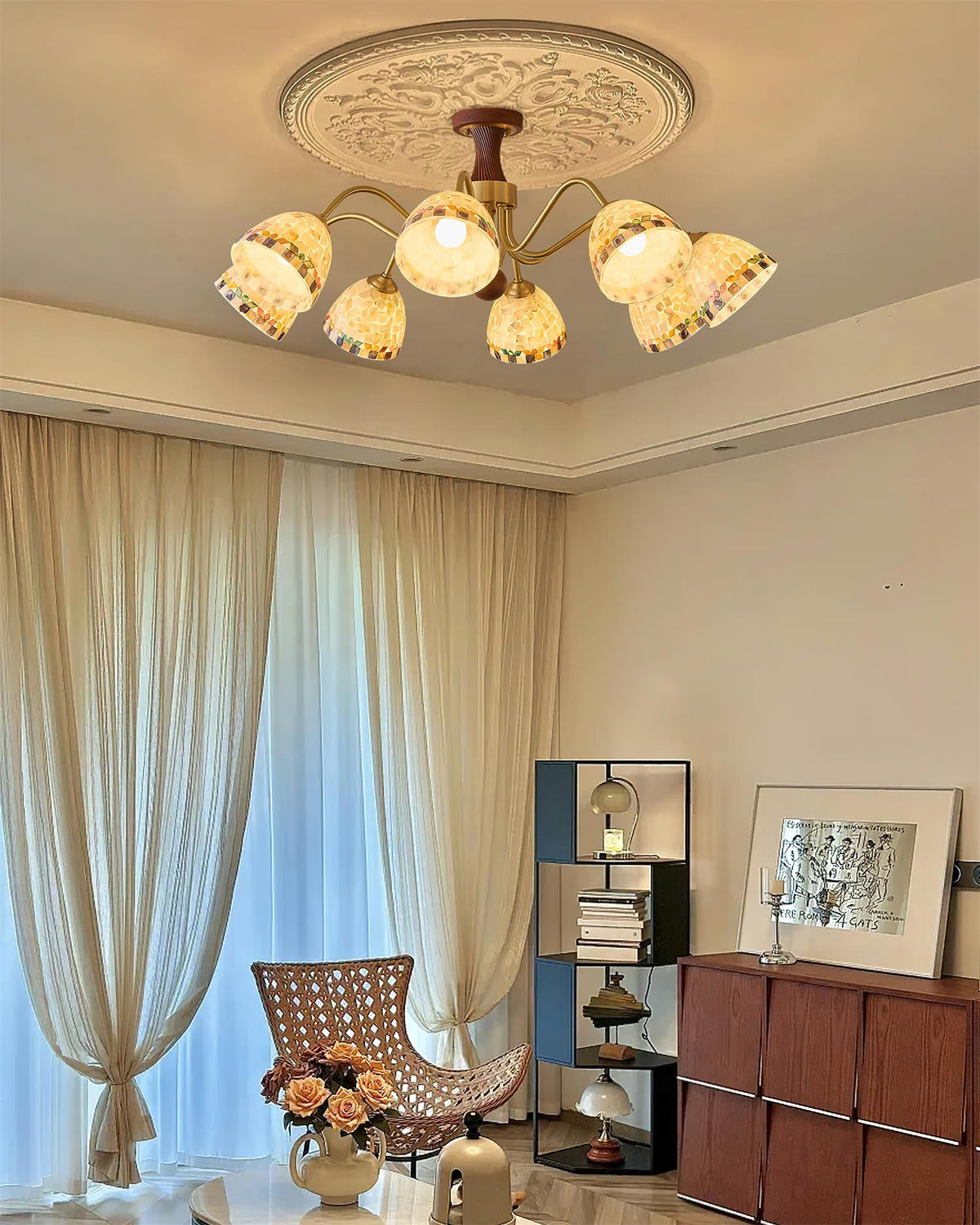 Orelerira lampadario Globale Multicolore a globo