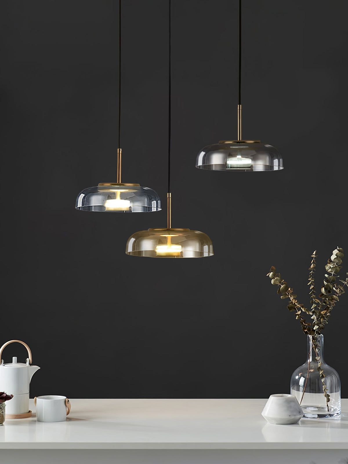 Liorenia lampada a sospensione vetro Trasparente elegante
