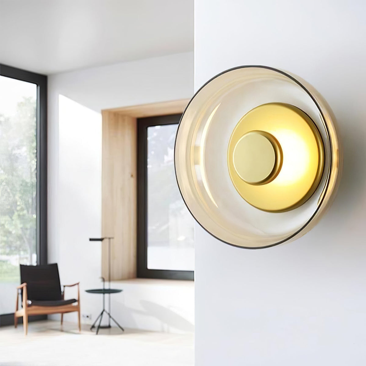 Aether ottone e vetro lampada da parete